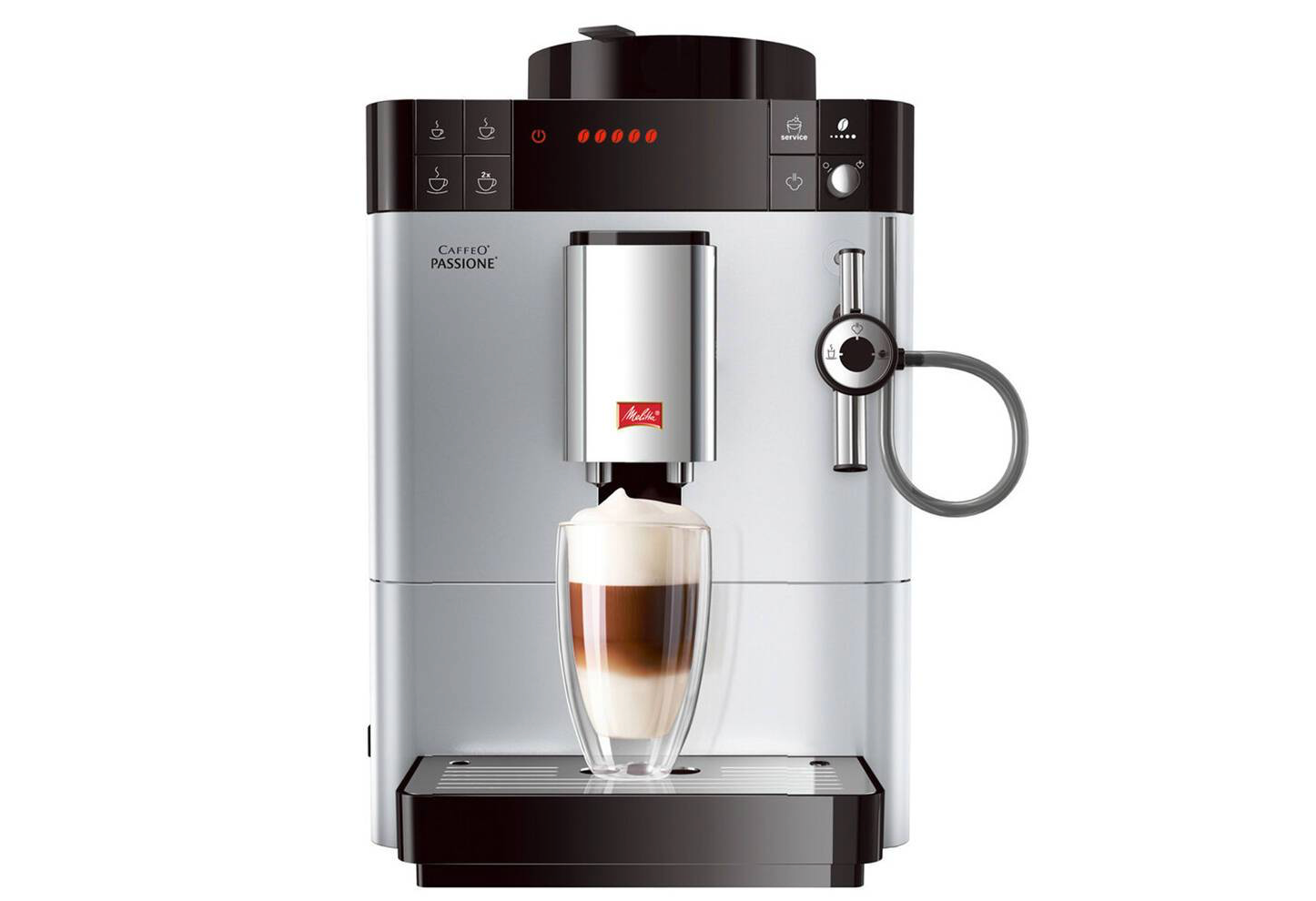 Machine à café automatique MELLITA - PASSIONE F530-101  (avec inclus 2x 1kg de grains, sirop de caramel + 4 verres)