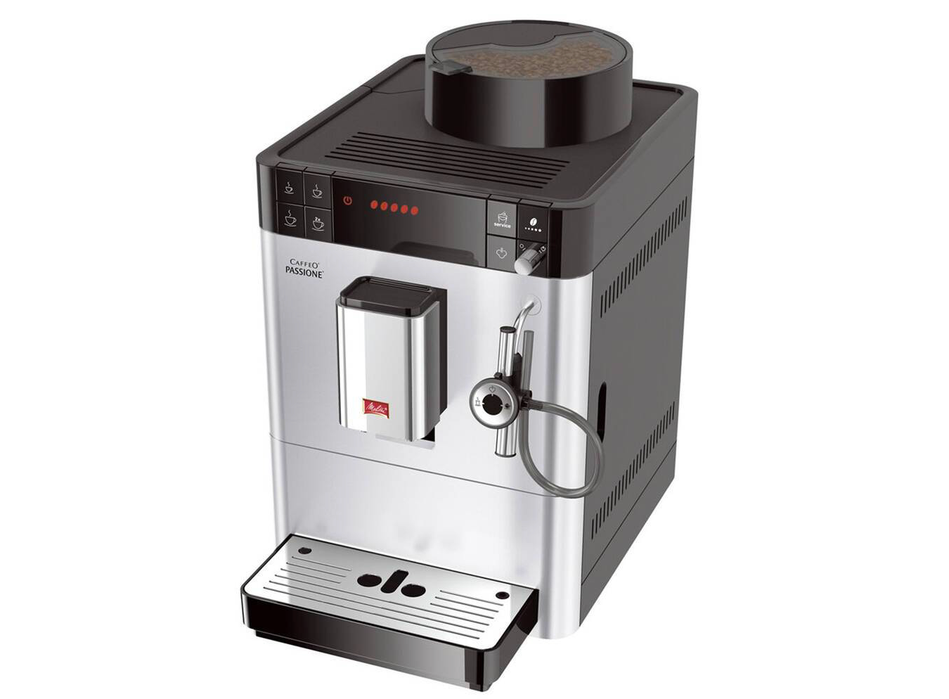 Machine à café automatique MELLITA - PASSIONE F530-101  (avec inclus 2x 1kg de grains, sirop de caramel + 4 verres)