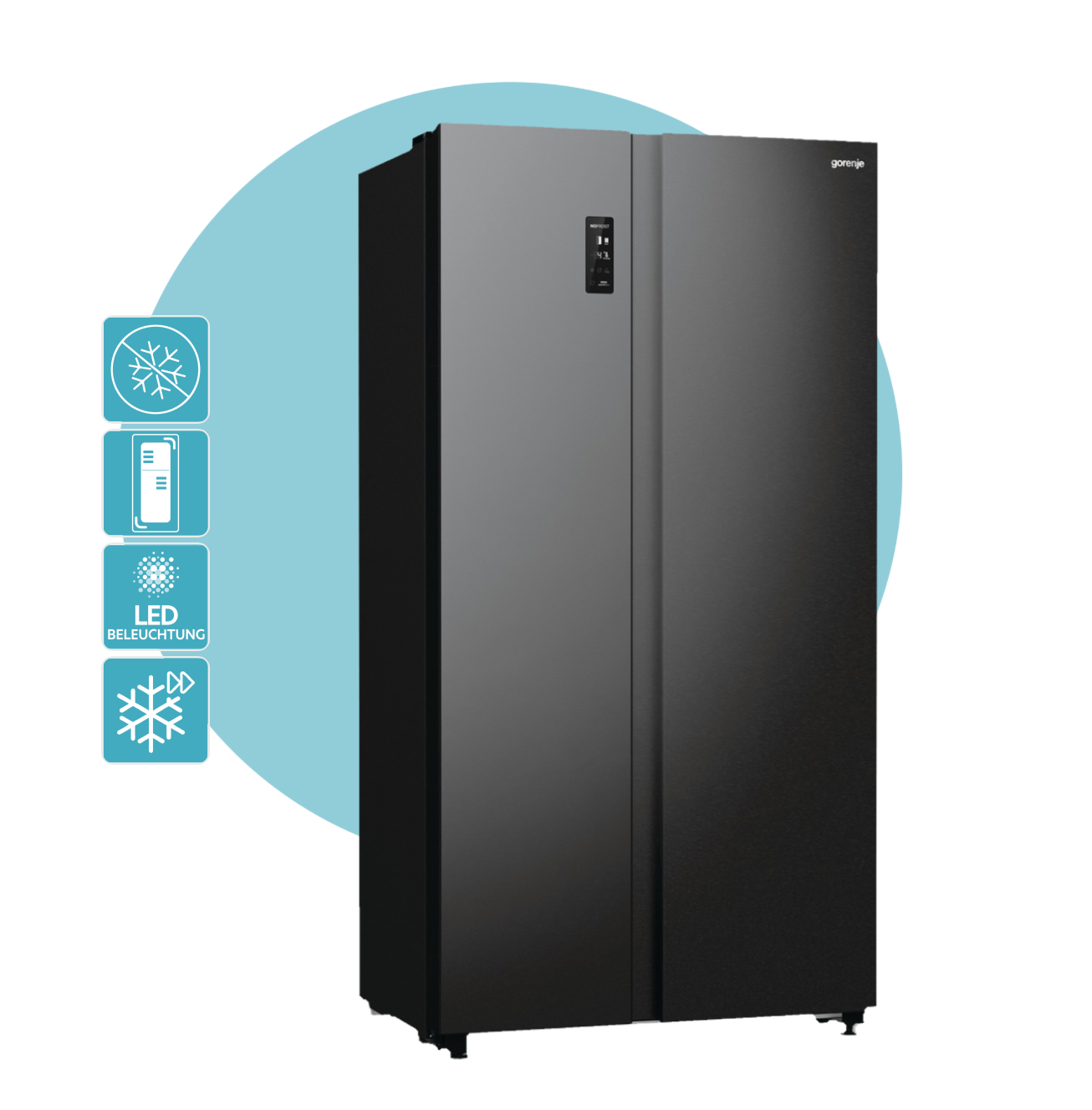 Réfrigérateur américain NoFrostPlus side-by-side GORENJE - NRR 9185 DABXL